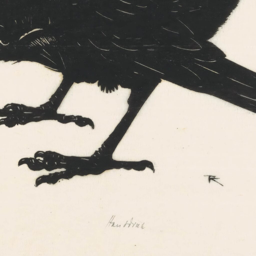 Minimalist Crow Art Print