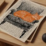 Orange Cat on Chair Print