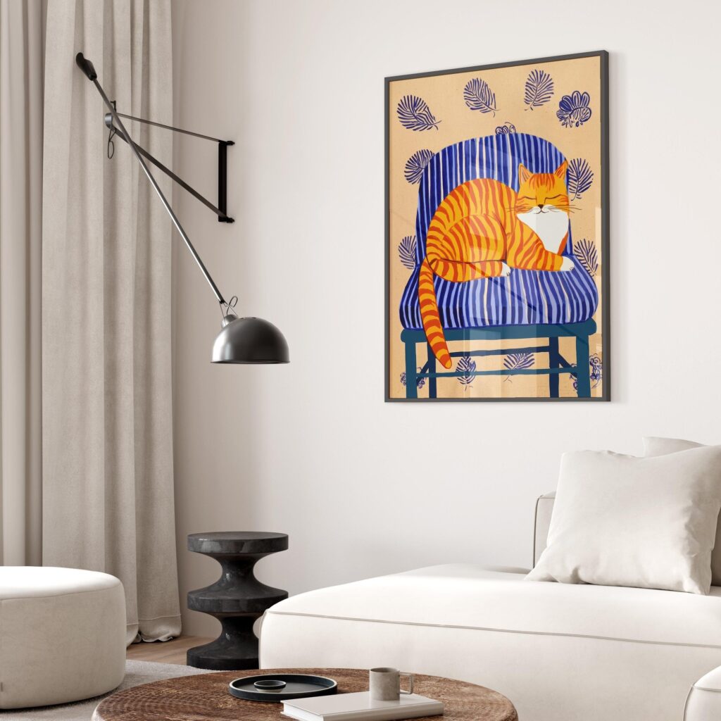 Orange Tabby Cat Print