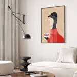 Ostrich Coffee Print