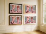 Pink Cowgirl Boots Art Print