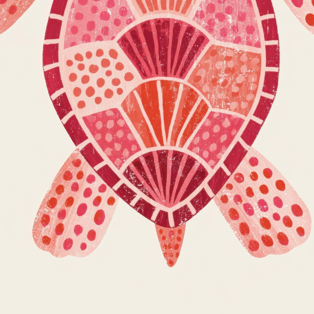 Pink Sea Turtle Print