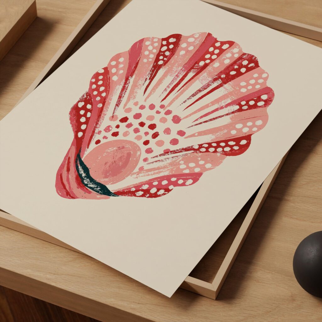 Pink Seashell Print