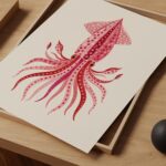 Pink Squid Print