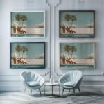 Poolside Cowgirl Art Print