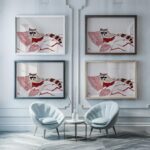 Raccoon Reading Book Illustration Art Print