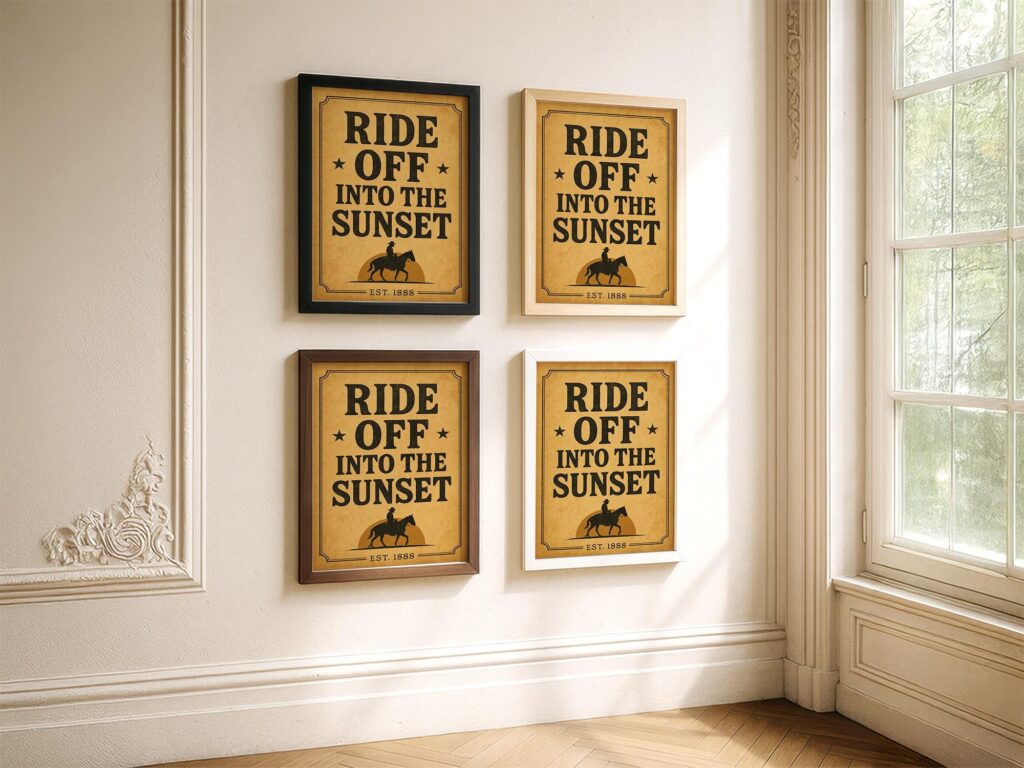 Ride Off Into The Sunset Sign Print