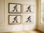 Roller Skating Cowgirl Print