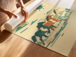 Running Wild Horses and Sun Print