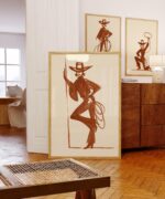 Rust Cowgirl Set of 3 Prints
