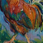 Rustic Rooster Art Print