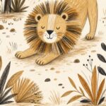Safari Lion Nursery Print