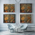 Sea Turtle Botanical Wall Art
