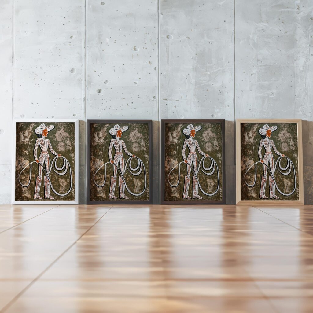 Set Of 2 Cowgirl Art Prints