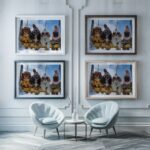 Ski Lift Dogs Art Print