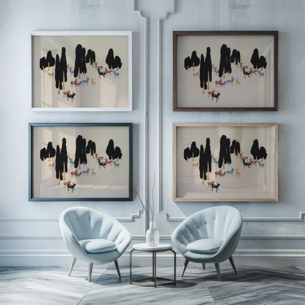 Stag and Deers Nursery Art Print