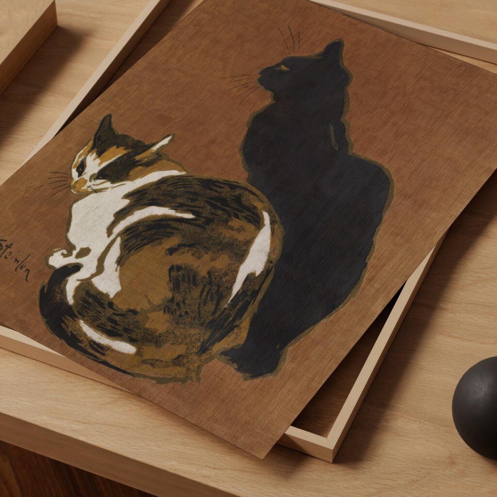 Steinlen Two Cats Print