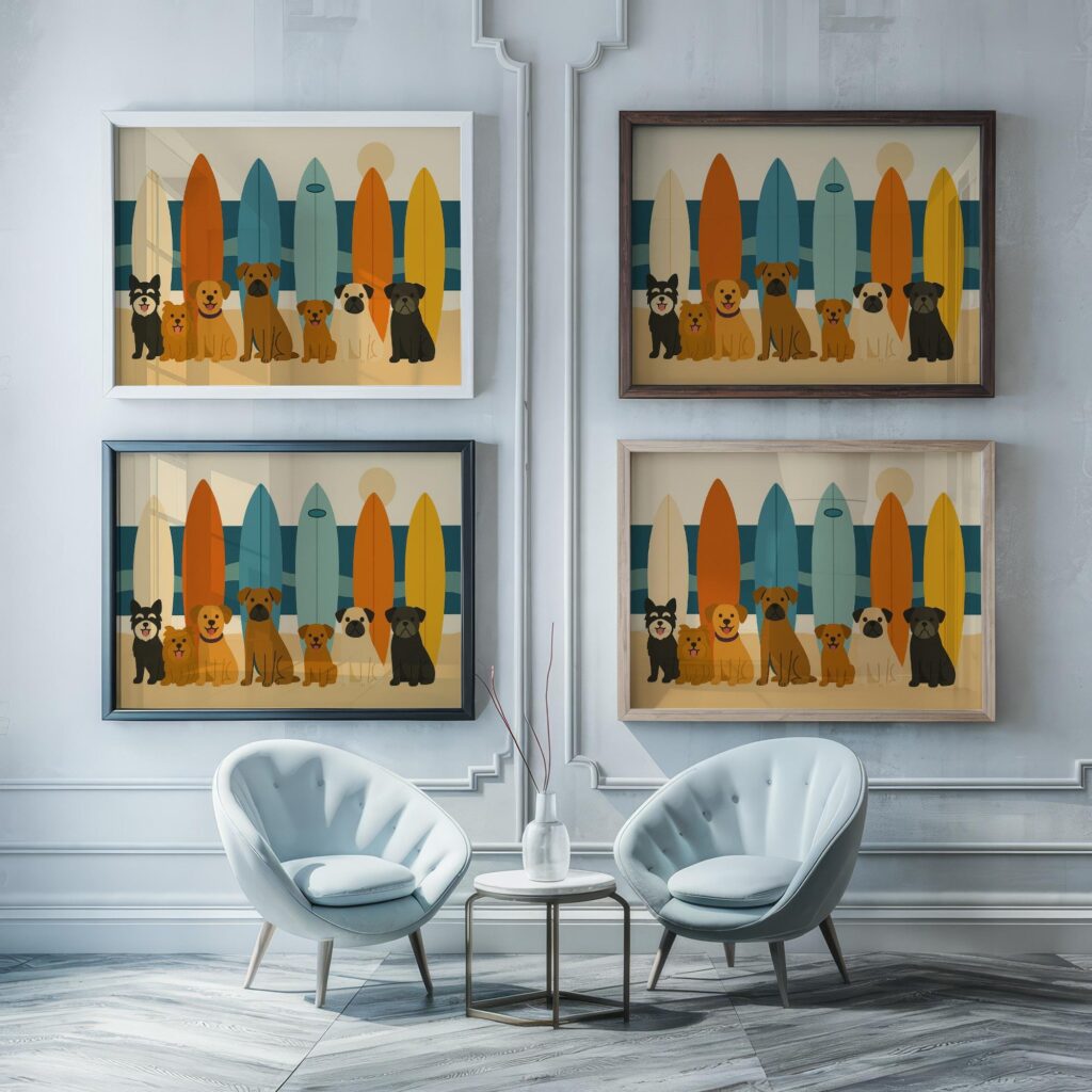 Surf Dog Art Print