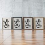 Surfing Cat Print