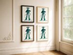 Teal Cowgirl Poster