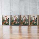 Tropical Giraffe Art Print