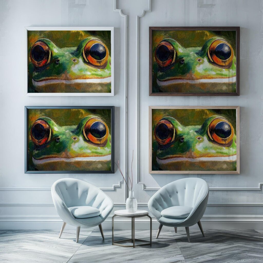 Vibrant Frog Eyes Wall Art