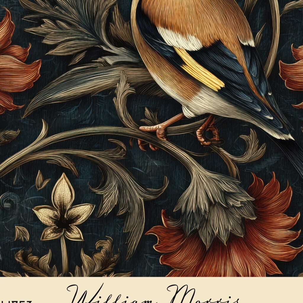 Vintage Bird Botanical Prints Set