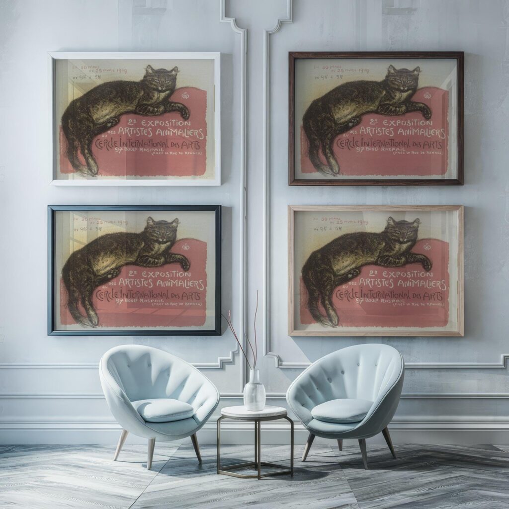 Vintage French Cat Art Print