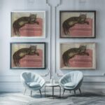 Vintage French Cat Art Print