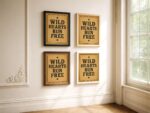 Wild Hearts Run Free Western Sign Print