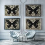 William Morris Butterfly Vintage Botanical Art Print