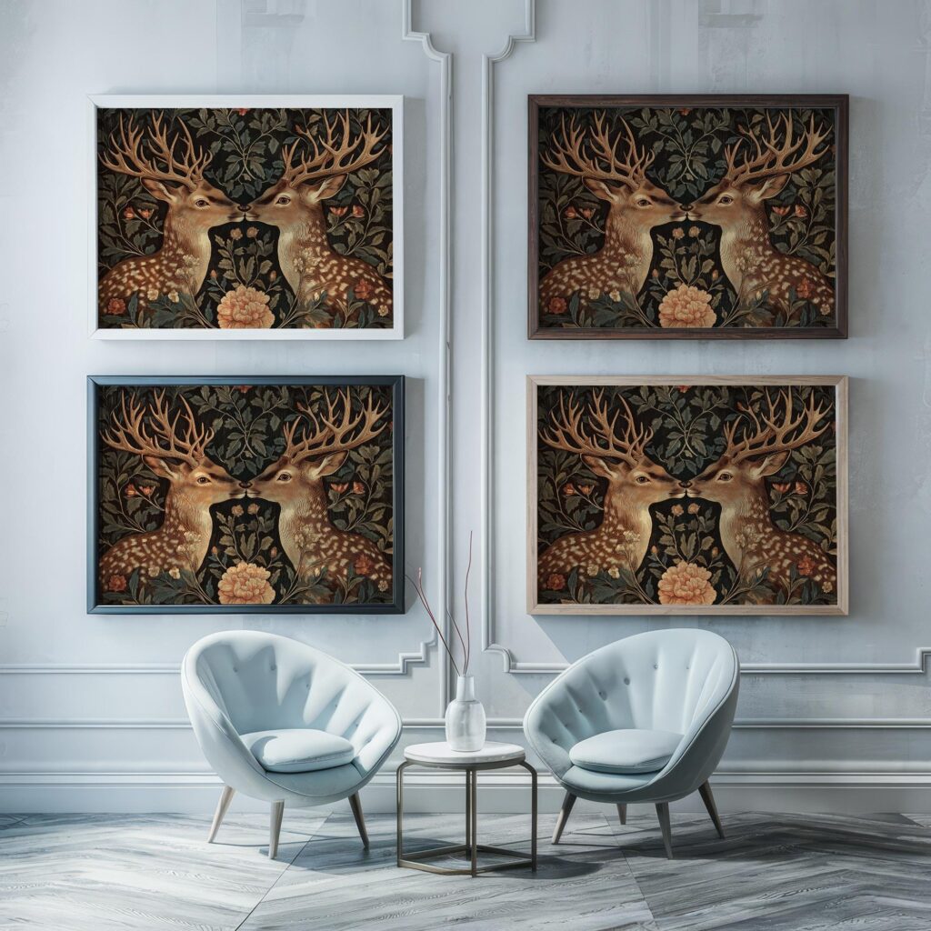 William Morris Deer Floral Print