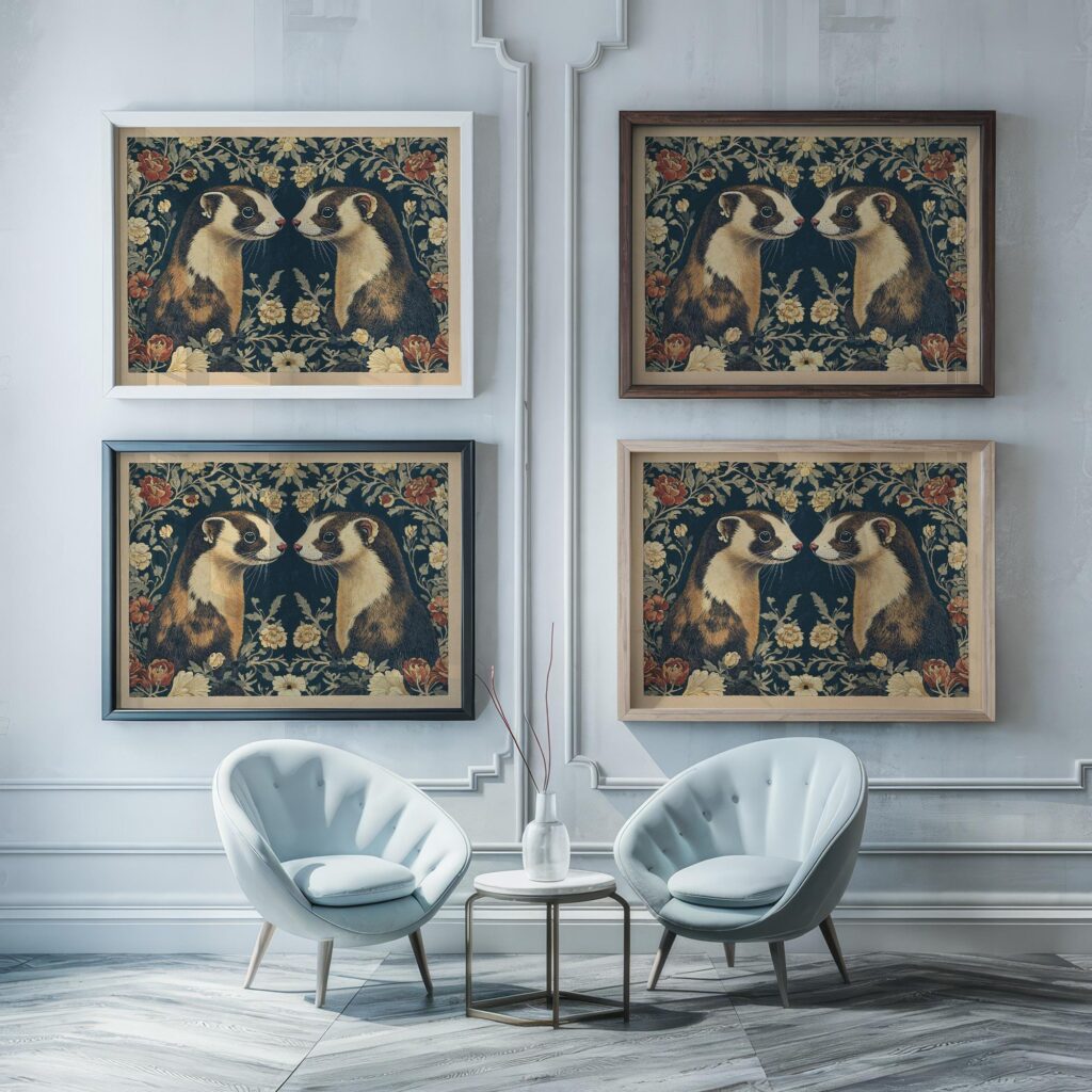 William Morris Ferret Art Print
