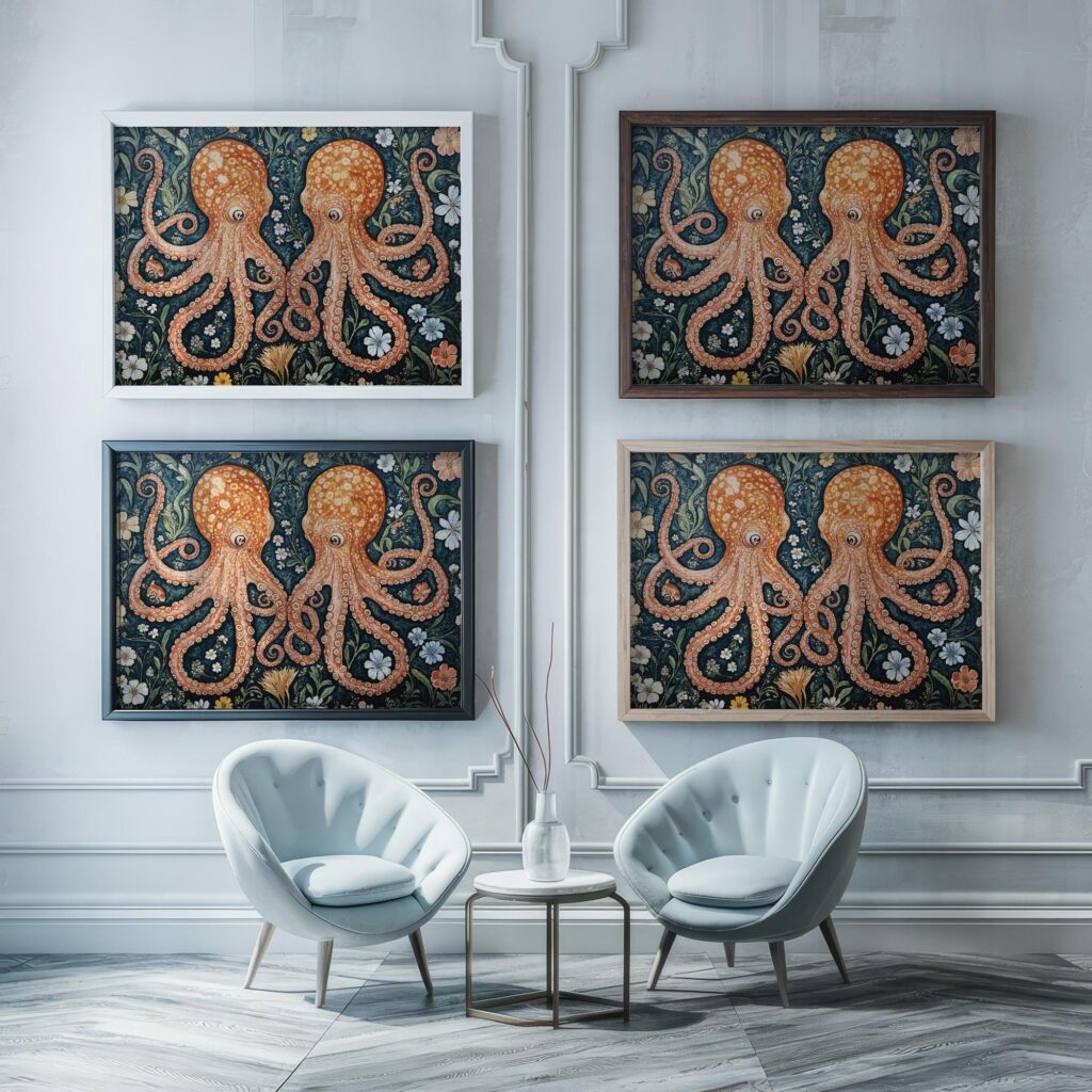 William Morris Octopus Wall Art