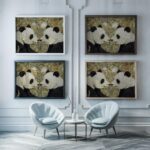 William Morris Panda Botanical Print