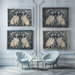 William Morris Pug Wall Art