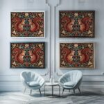 William Morris Squirrel Botanical Wall Art Print