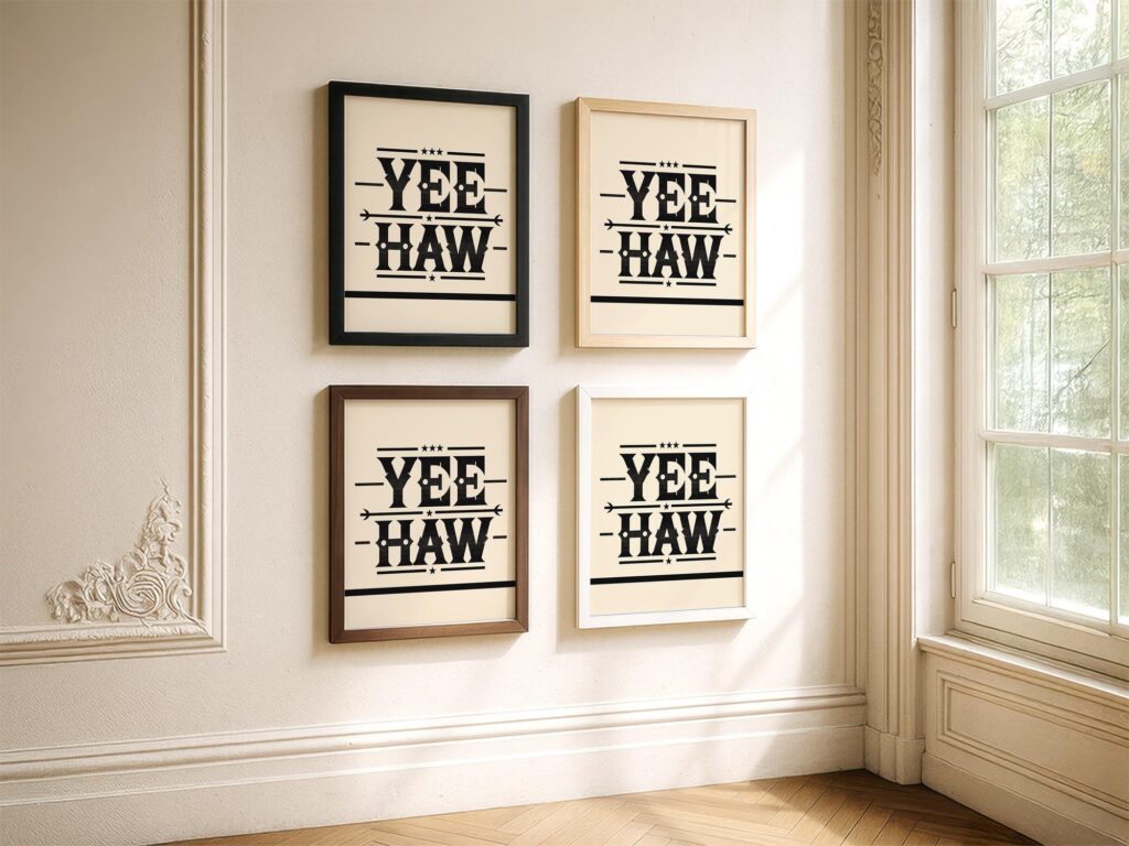 Yeehaw Typography Farmhouse Print