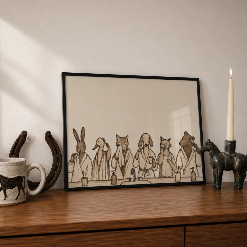 Animals Bathroom Print