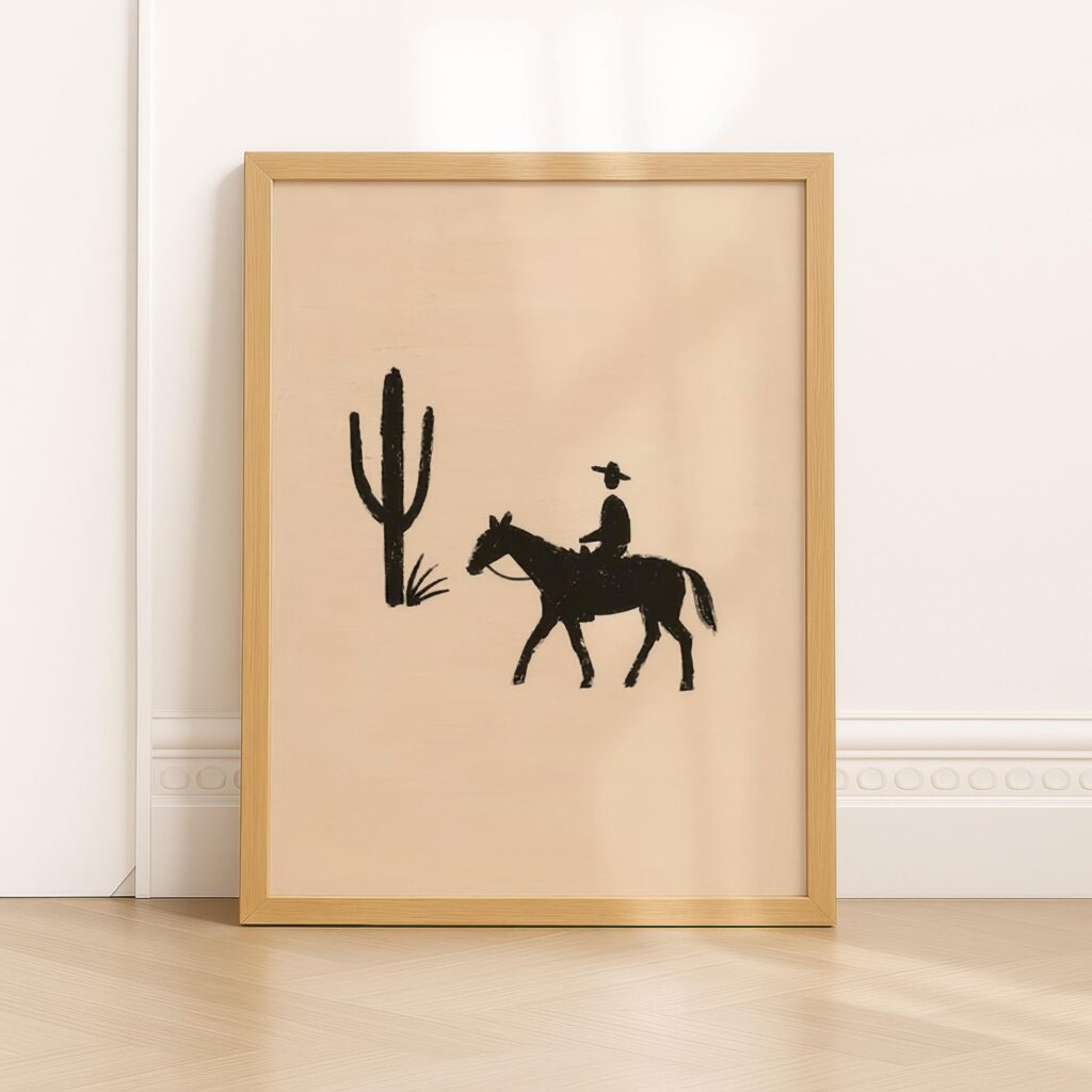 Boho Cowboy Western Print