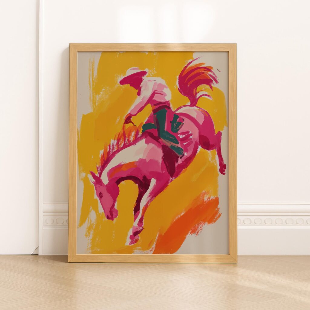 Bucking Bronco Art Print