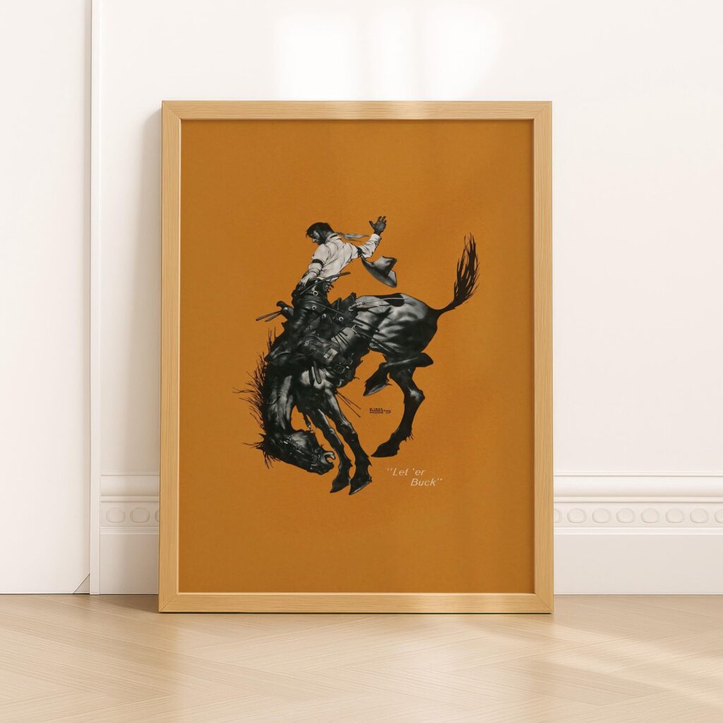 Bucking Bronco Print