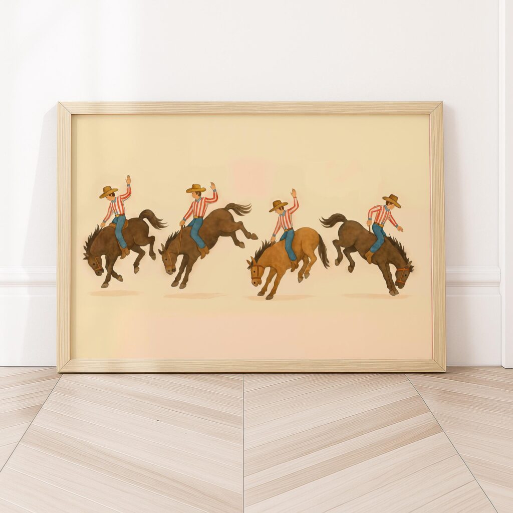 Bucking Broncos Wall Art