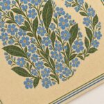 Cat Made of Blue Forget Me Not Flowers Print
