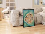 Cats in Sunglasses at the Beach Print