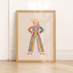 Colorful Cowboy Print