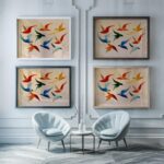 Colorful Swallow Birds Print