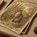 Cottagecore Cat Print