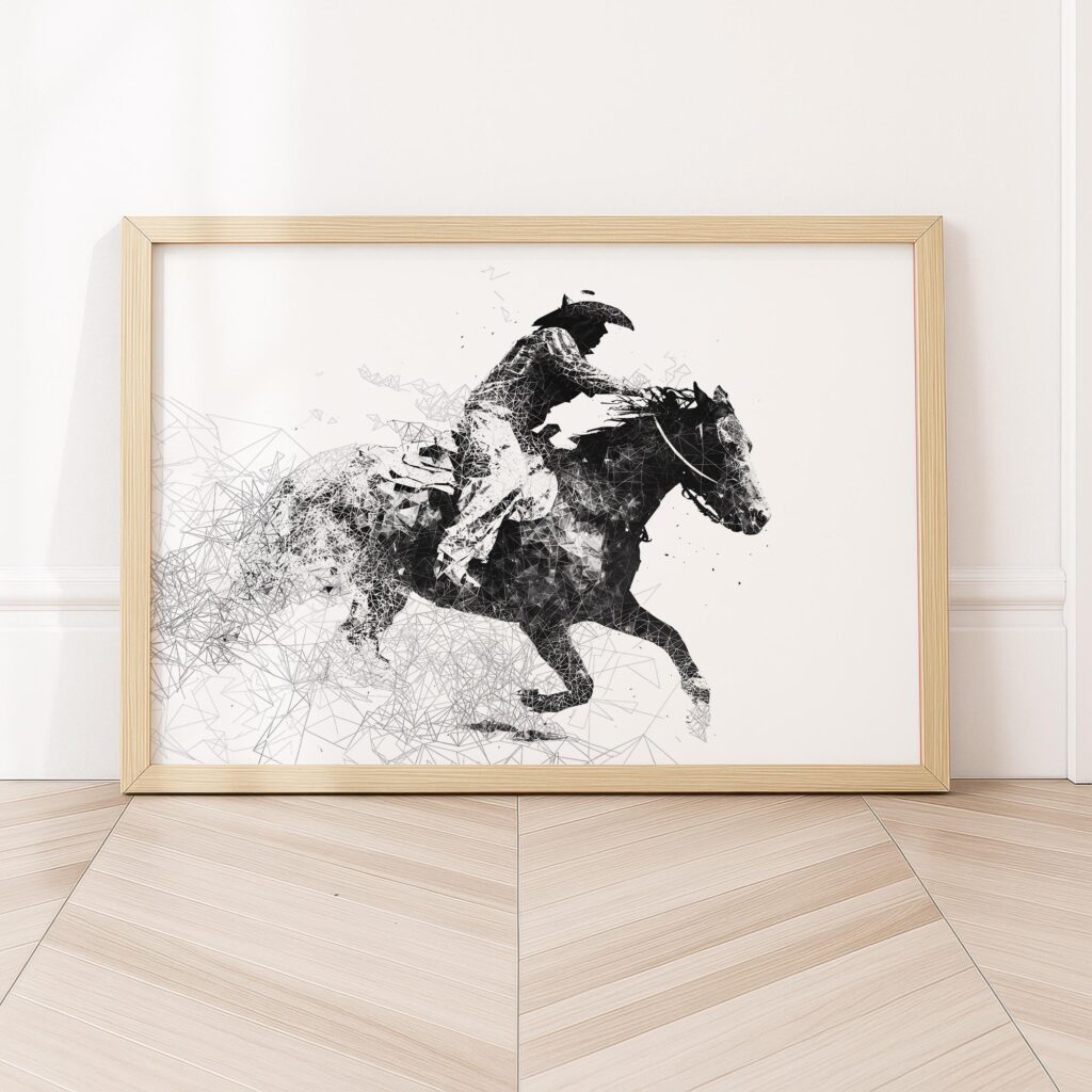 Cowboy and Horse Poster