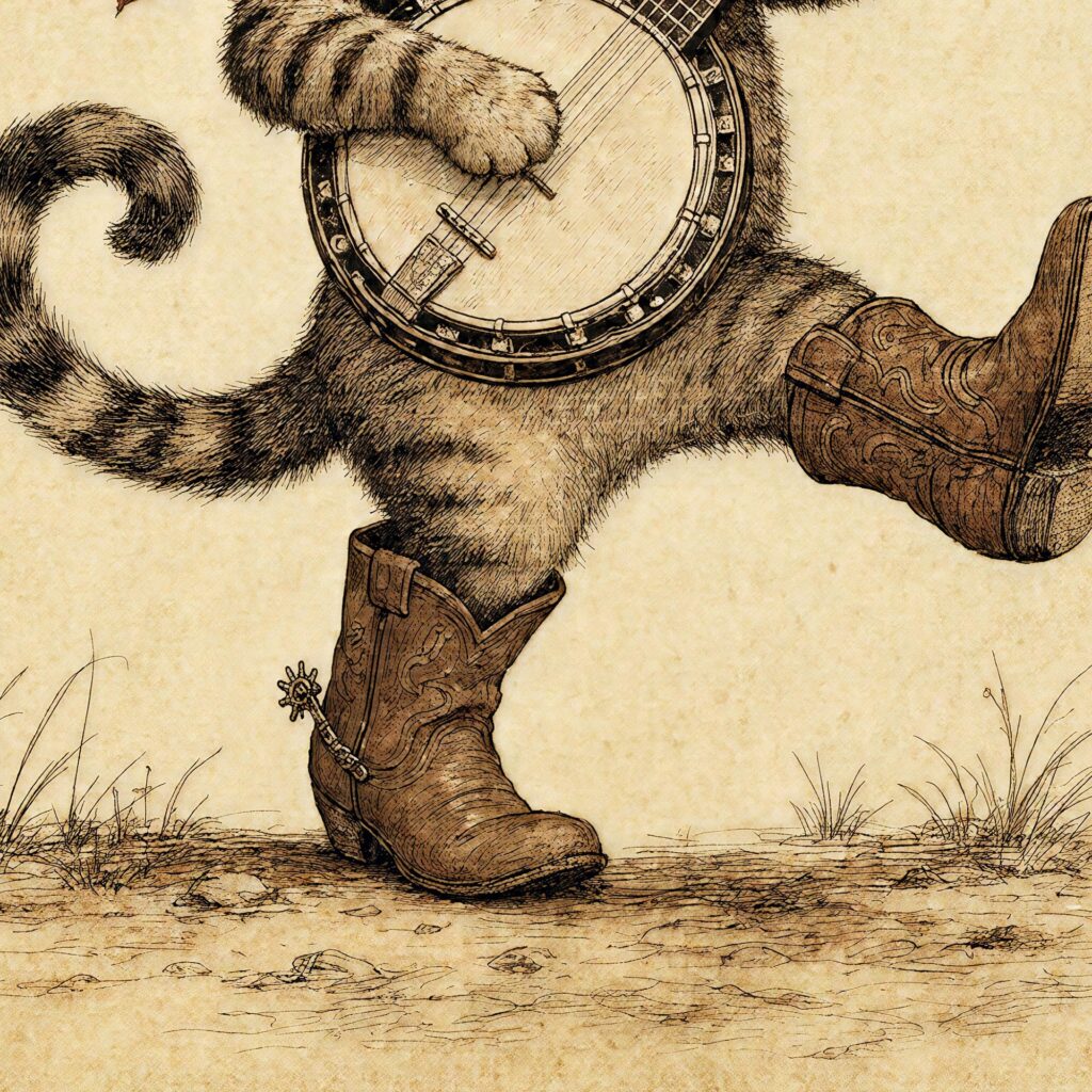 Cowboy Cat Print